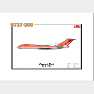 Boeing B727-200 - Faucett Perú (Art Print) Posters and Art